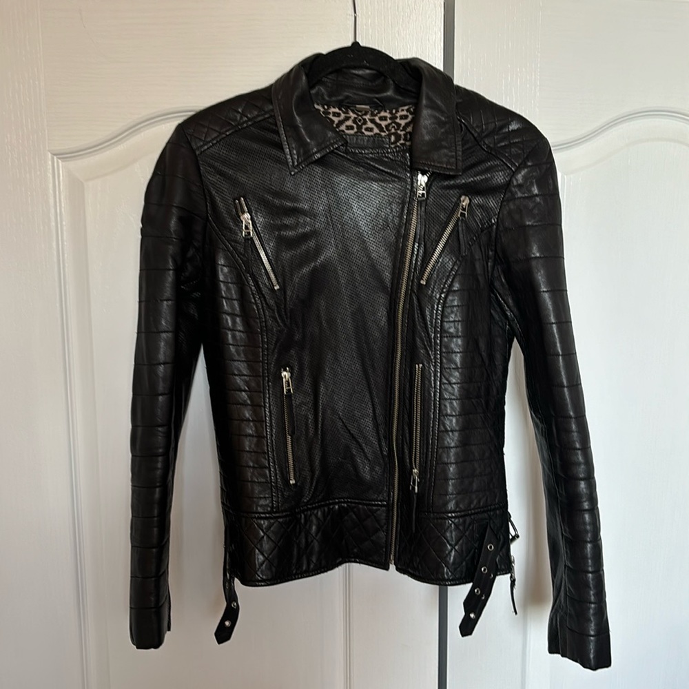 Danier real leather motor jacket